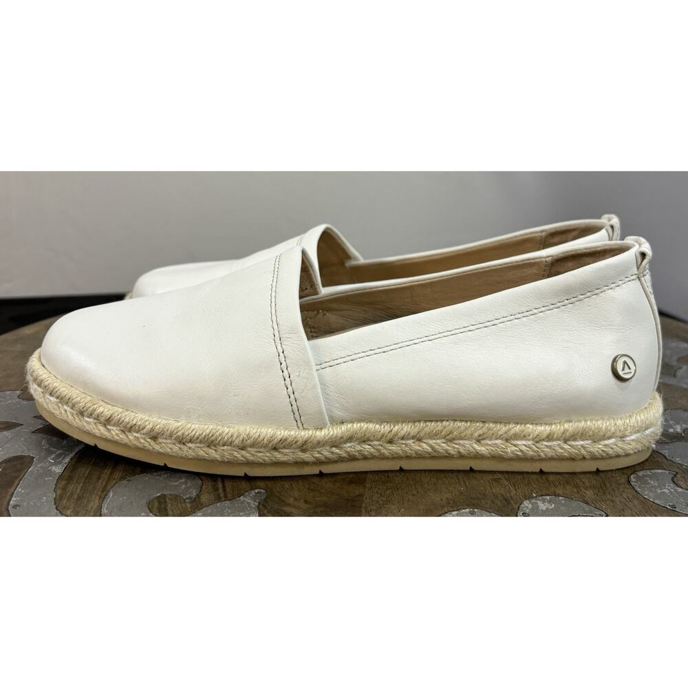 ABEO Blake Espadrille Flats Ivory Leather Slip On Comfort Coastal Chic 7